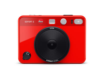 Leica Sofort 2 red, front view