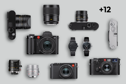 collage cameras, lenses and watches