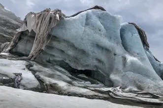 Photo from a glacier, taken by the german photographer Thomas Wrede 