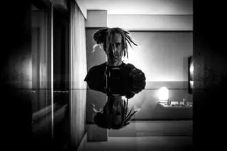 self-portrait b&w Blythe