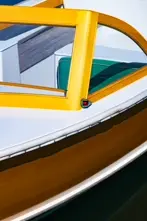 yellow and white boat