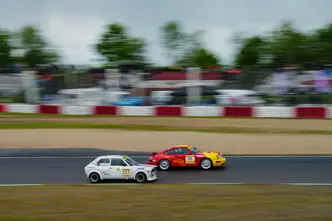 Two racing cars on the nürburgring