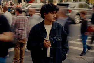 Faizal Westcott with the iphone on the street