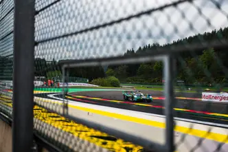 Car racing 24 Hours Le Mans - view behind the fence