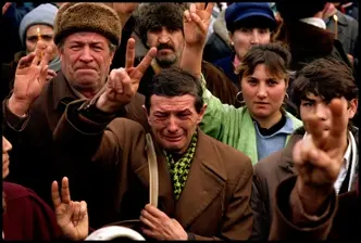 people showing peace sign