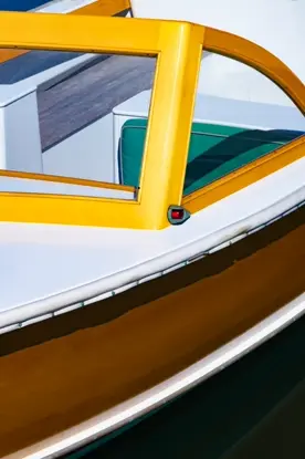 yellow and white boat