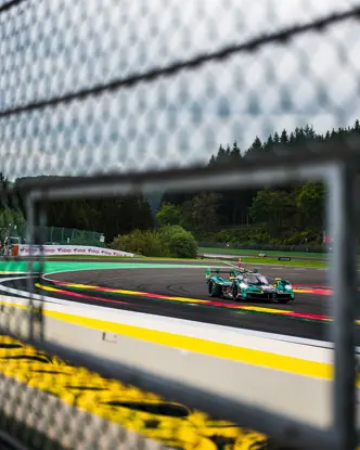 Car racing 24 Hours Le Mans - view behind the fence
