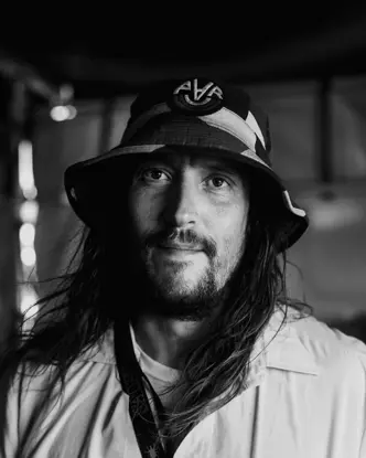 A person is standing in front of the camera