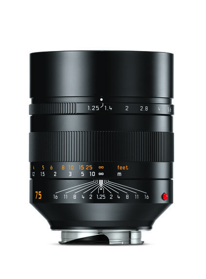 Leica Noctilux-M 75 f/1.25 ASPH. BLACK, FRONT
