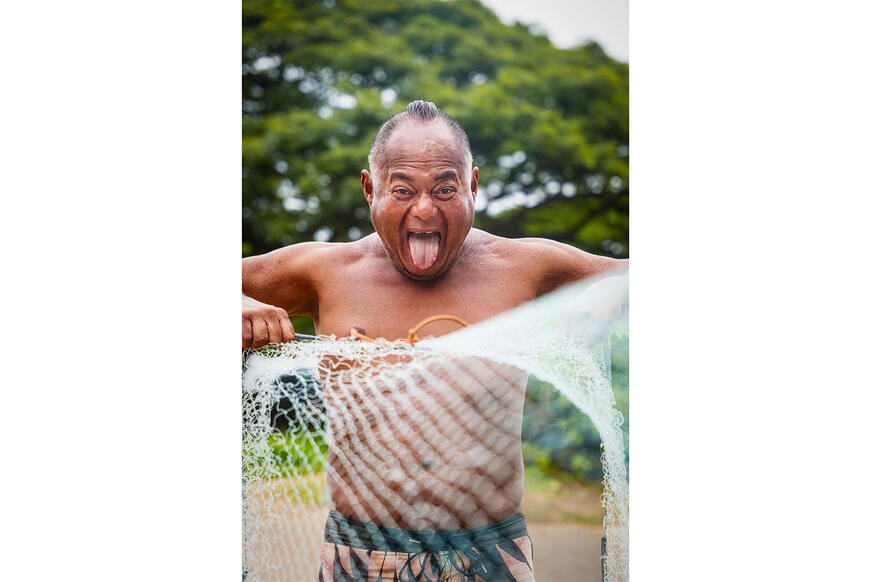 A fisherman in Hawaii 